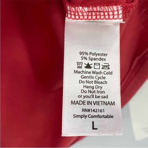 Lularoe Disney Red Purple White Kermit the Frog Print Sleeve Randy Raglan Shirt - Picture 5 of 6